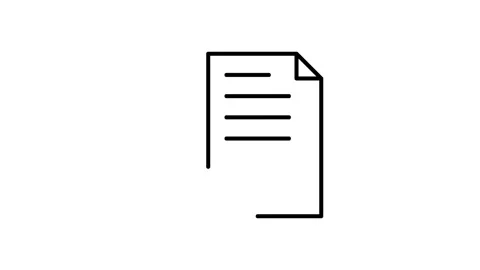 Document icon representing a file or text document, typically used in digit.. Stock Footage 334095153