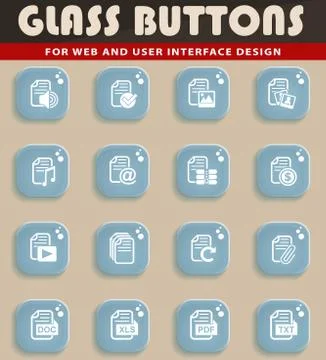 Document icon set Stock Illustration