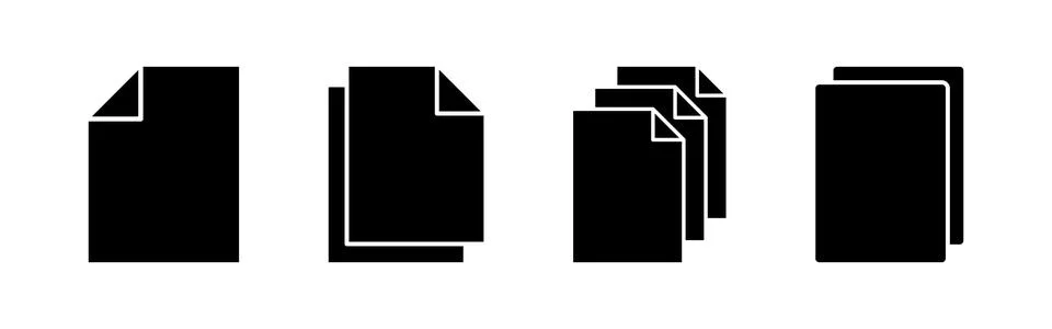 Document icon set. Paper icon. File Icon Stock Illustration