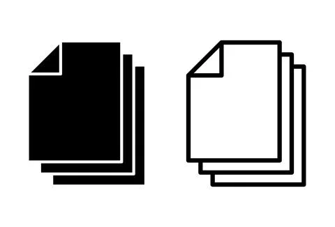 Document icon set. Paper icon. File Icon Stock Illustration