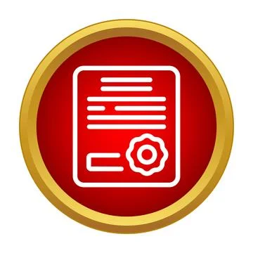 Document icon showing award certificate concept 스톡 일러스트