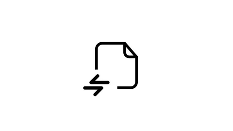 Document icon showing a browser window with two horizontal arrows animation Stock Footage 335772754