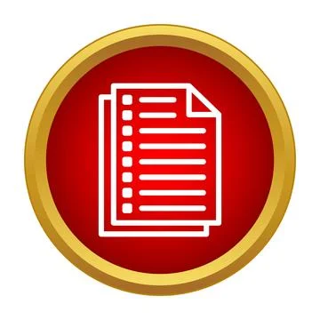 Document icon showing checklist and organized files 스톡 일러스트