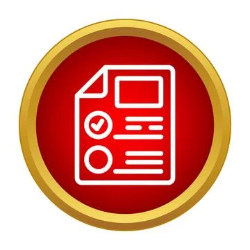 Document icon showing checklist or questionnaire selection Illustrazione stock