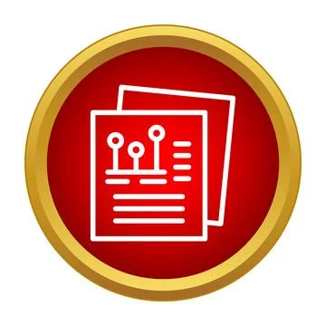 Document icon showing data report and analysis Stock-Illustration
