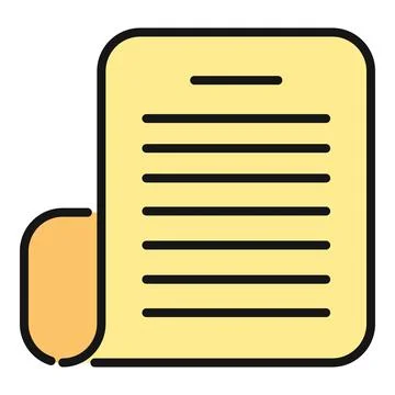 Document icon showing highlighted message text Stock Illustration
