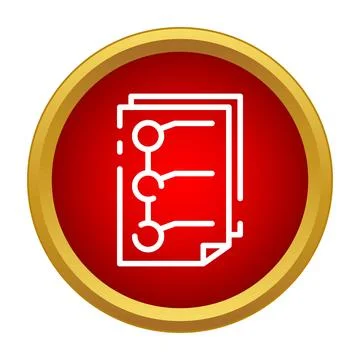 Document icon showing linked data points Stock Illustration
