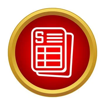 Document icon showing registration form and data Stock Illustration