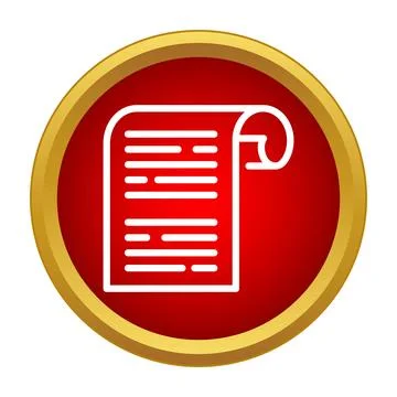 Document icon showing scroll with text lines Stockillustratie