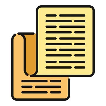 Document icon showing stack of corporate papers Stock Illustration
