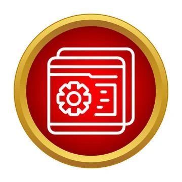 Document icon showing system configuration settings イラスト素材