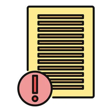 Document icon showing warning or error message Stockillustratie