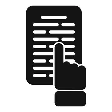 Document icon simple vector. Paper manual Stock Illustration