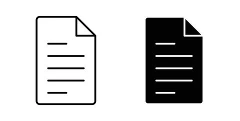 Document icon. Style is flat and line symbol イラスト素材
