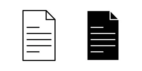 Document icon symbol. Flat Vector illustration イラスト素材