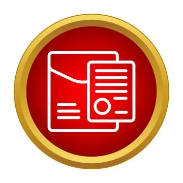 Document icon symbolizing information or official legal paperwork Stock Illustration
