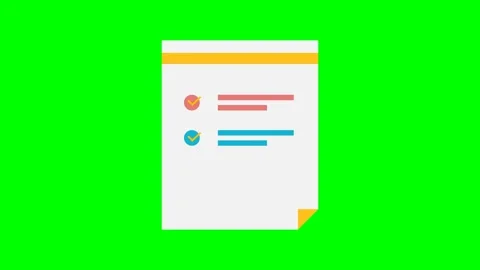 Document icon, task and to do list animation Stock Footage 220187064