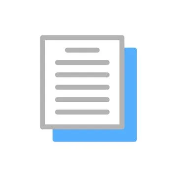 Document icon, text file, paper, paperwork, digital document Stock Illustration