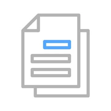 Document icon with text lines. Concept of agreement, contract, and paperwork. Stock Illustration