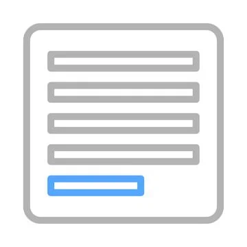 Document icon with text lines. Concept of writing, editing, and communication Stock Illustration