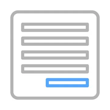 Document icon with text lines. Concept of writing, editing, and communication Stock Illustration