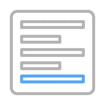 Document icon with text lines. Concept of writing, editing, and communication Stock Illustration