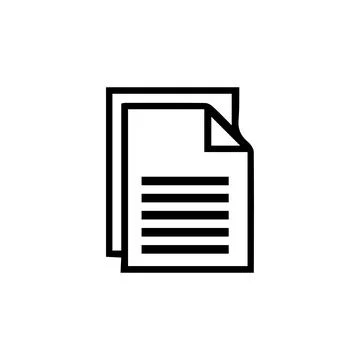 Document icon in trendy flat style isolated on background. Document icon page Stock Illustration