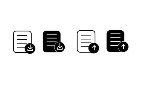 Document icon. upload document vector symbol flat trendy Illustrazione stock