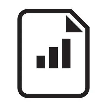 Document icon vector with bar chart and graph information for business data Illustrazione stock
