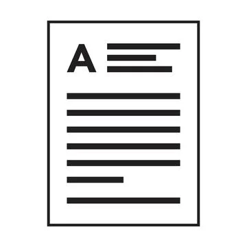 Document icon vector for business file data and information report in a glyph Stock Illustration