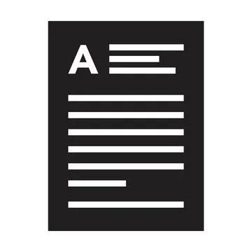 Document icon vector for business file data and information report in a glyph 스톡 일러스트