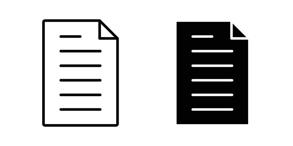 Document icon vector design illustrations Stock Illustration