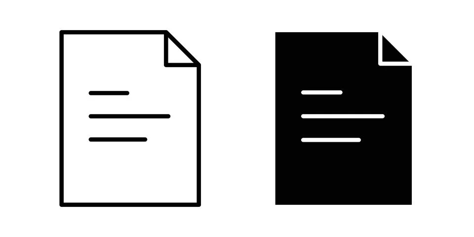 Document icon vector design illustrations Stock Illustration
