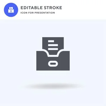 Document icon vector, filled flat sign, solid pictogram isolated on white, lo Illustrazione stock