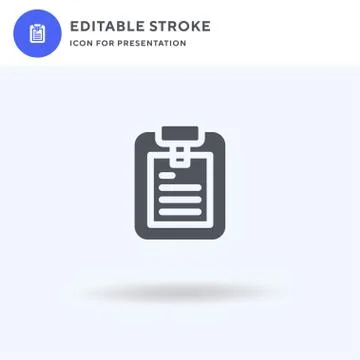 Document icon vector, filled flat sign, solid pictogram isolated on white, lo Illustrazione stock