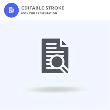 Document icon vector, filled flat sign, solid pictogram isolated on white, lo Stock Illustration