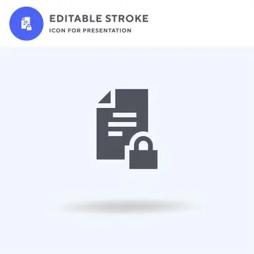 Document icon vector, filled flat sign, solid pictogram isolated on white, logo 스톡 일러스트