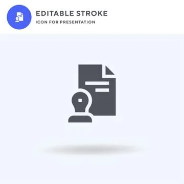 Document icon vector, filled flat sign, solid pictogram isolated on white, logo Stock Illustration