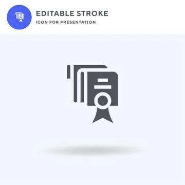 Document icon vector, filled flat sign, solid pictogram isolated on white, logo Illustrazione stock