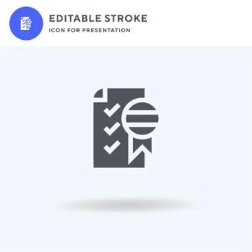 Document icon vector, filled flat sign, solid pictogram isolated on white, logo 스톡 일러스트