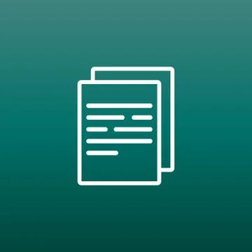 Document icon vector flat illustration. Isolated documents symbol. Paper page 스톡 일러스트