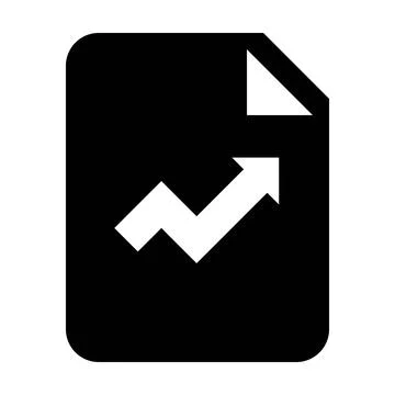 Document icon vector with growth chart and graph information for business Stock Illustration