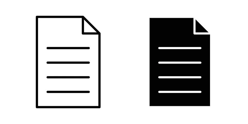 Document icon vector, illustration icon set Stock Illustration