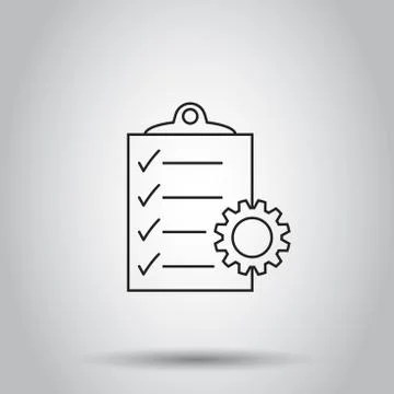 Document icon. Vector illustration on isolated background. Business concept p Illustrazione stock
