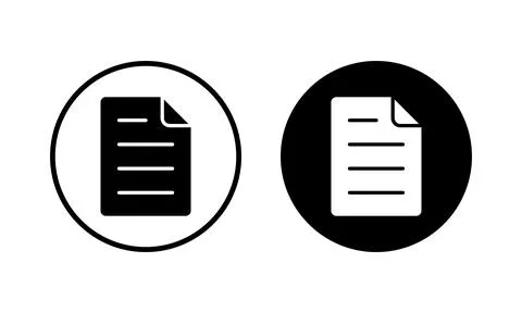 Document icon vector illustration. Paper sign and symbol. File Icon Stock Illustration