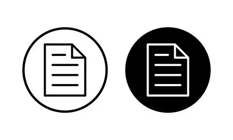 Document icon vector illustration. Paper sign and symbol. File Icon Stock Illustration