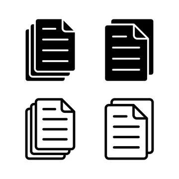 Document icon vector illustration. Paper sign and symbol. File Icon Stock Illustration