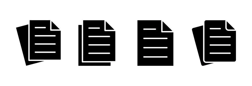 Document icon vector illustration. Paper sign and symbol. File Icon Stock Illustration