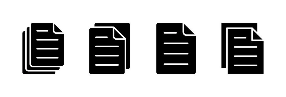Document icon vector illustration. Paper sign and symbol. File Icon Stock Illustration