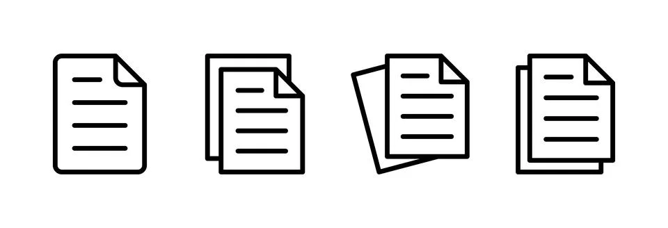 Document icon vector illustration. Paper sign and symbol. File Icon Stock Illustration